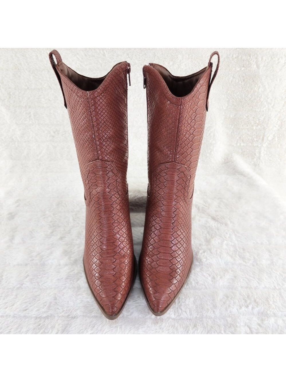Tan Brown Western Cowgirl Cow Boy Ankle Boots Slayer